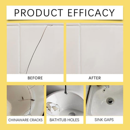 🔥Quick-Drying Tile Repair Glue - Complete Tool Kit for DIY – Fix Cracks Permanently in Minutes!✨