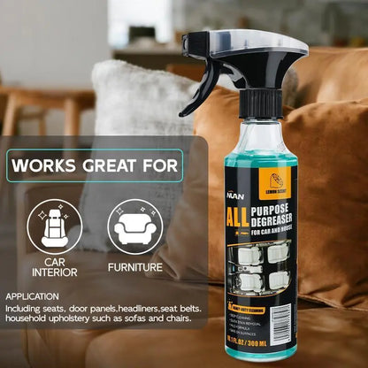 Multi-purpose Cleaning Spray - Heavy Duty Stain Remover for Car Interiors & Home Surfaces