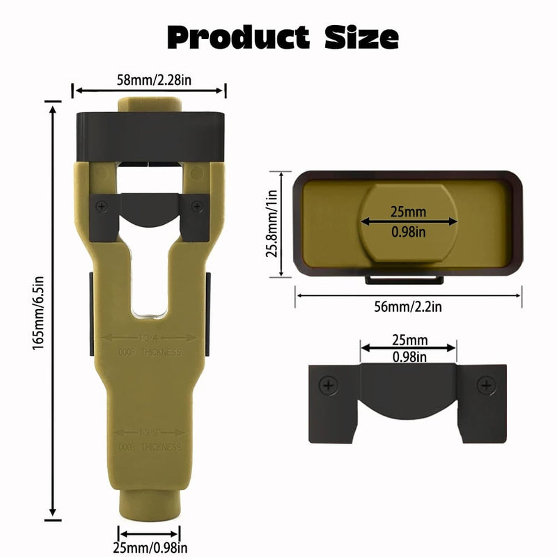 💪Door Latch Mortise Tool For Use With 1-3/4" or 1-3/8" Thick Door detail view