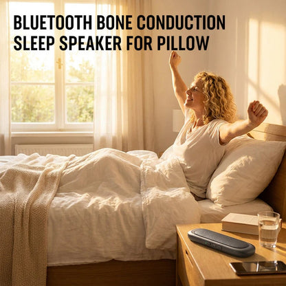 Under Pillow Speakers for Sleeping Bluetooth, Bone Conduction Technology, 3D White Noise Generator, Volume Control & Sleep Timer, Side Sleeper Friendly