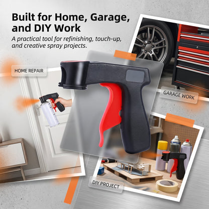 🔫Universal Professional Spray Can Handle - Ergonomic Aerosol Trigger Grip for DIY Painting, Car Refinishing, & Home Furniture Makeovers - Fits All Standard Cans