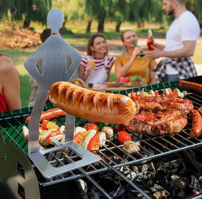 🍖Outdoor prankster Stainless Steel BBQ Sausage Holder-Buy 1 Free 1