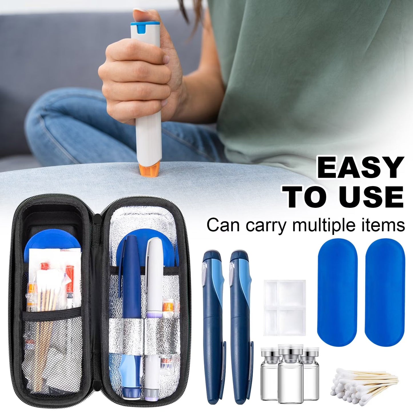 Insulin Cooler Travel Case with Temperature Display