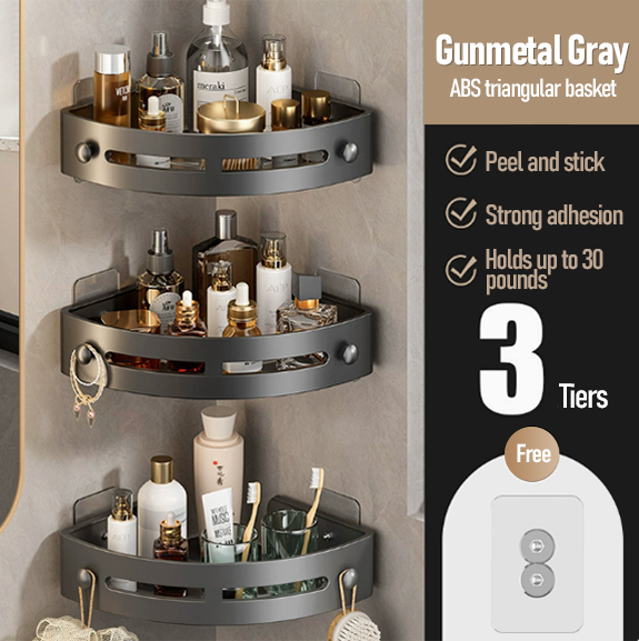 Triangle Shower Caddy Drill Free Wall MountShower Organizer(3 PCS)