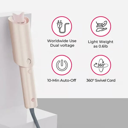 Free Shipping 🔥Automatic Rotating Curling Iron - Upgraded Long Barrel Curling Wand for Long Hair