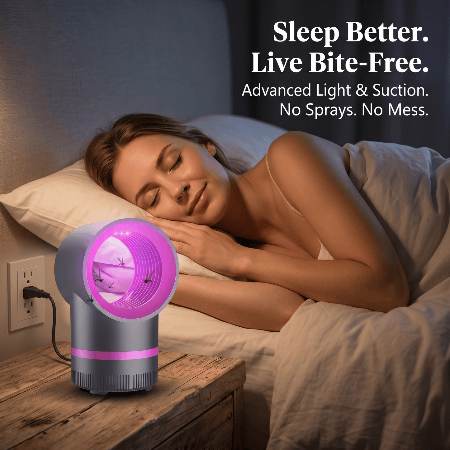 🦟 Indoor Household Mosquito Killer Lamp — Plug-in Suction-Type Mosquito Trap