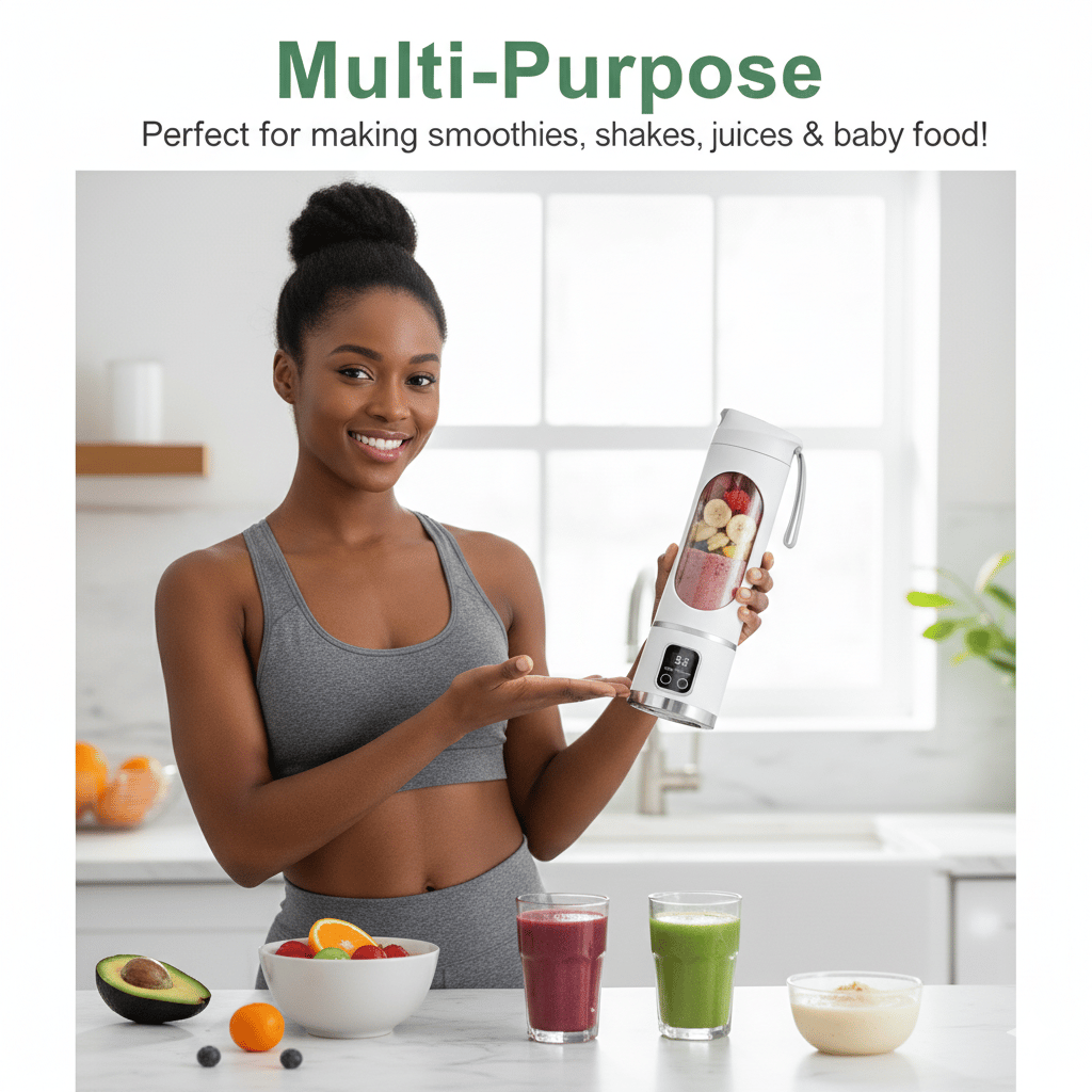 FREE SHIPPING🔥🔥Ultimate Portable Blender – USB Rechargeable & Compact for Smoothies On-The-Go