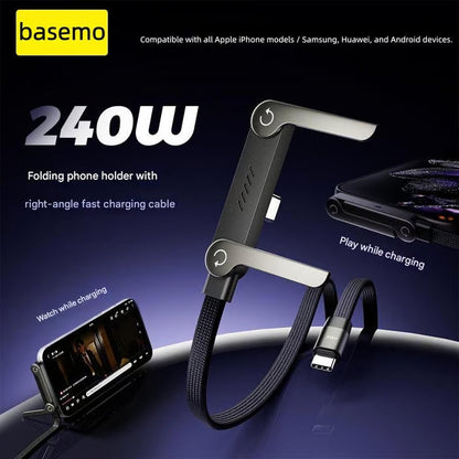 🔥HOT DEAL | ⚡Invisible Holder Charger & Stand | 240W Super-Fast 2-in-1 Cable 📱