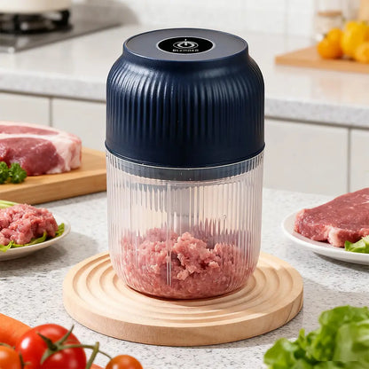Electric Mini Food Chopper-300ml, 4-Blade Electric Processor