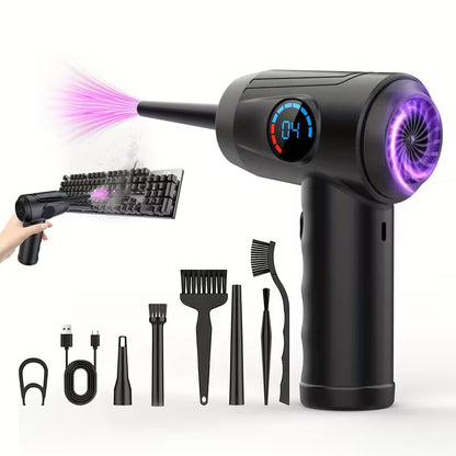 🎁Free Shipping⚡Compressed Air Duster, Electric Air Duster, 6000mAh Fast Charging, 50000 RPM 4 Speed Cordless Air Blower with LCD Display