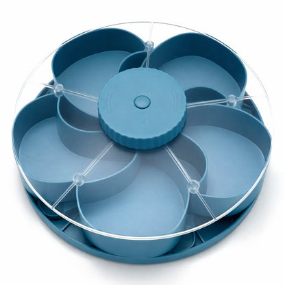 🎁Free Shipping！🍽️ Rotating 5-Compartment Snack Tray