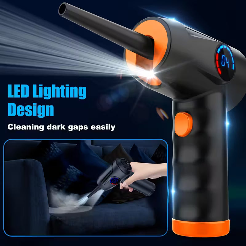 🎁Free Shipping⚡Compressed Air Duster, Electric Air Duster, 6000mAh Fast Charging, 50000 RPM 4 Speed Cordless Air Blower with LCD Display