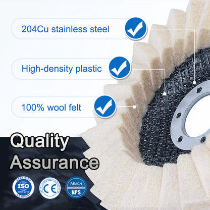 Multi-purpose Wool Felt Flap Wheel for Grinding Sanding & Surface Fine Finishing