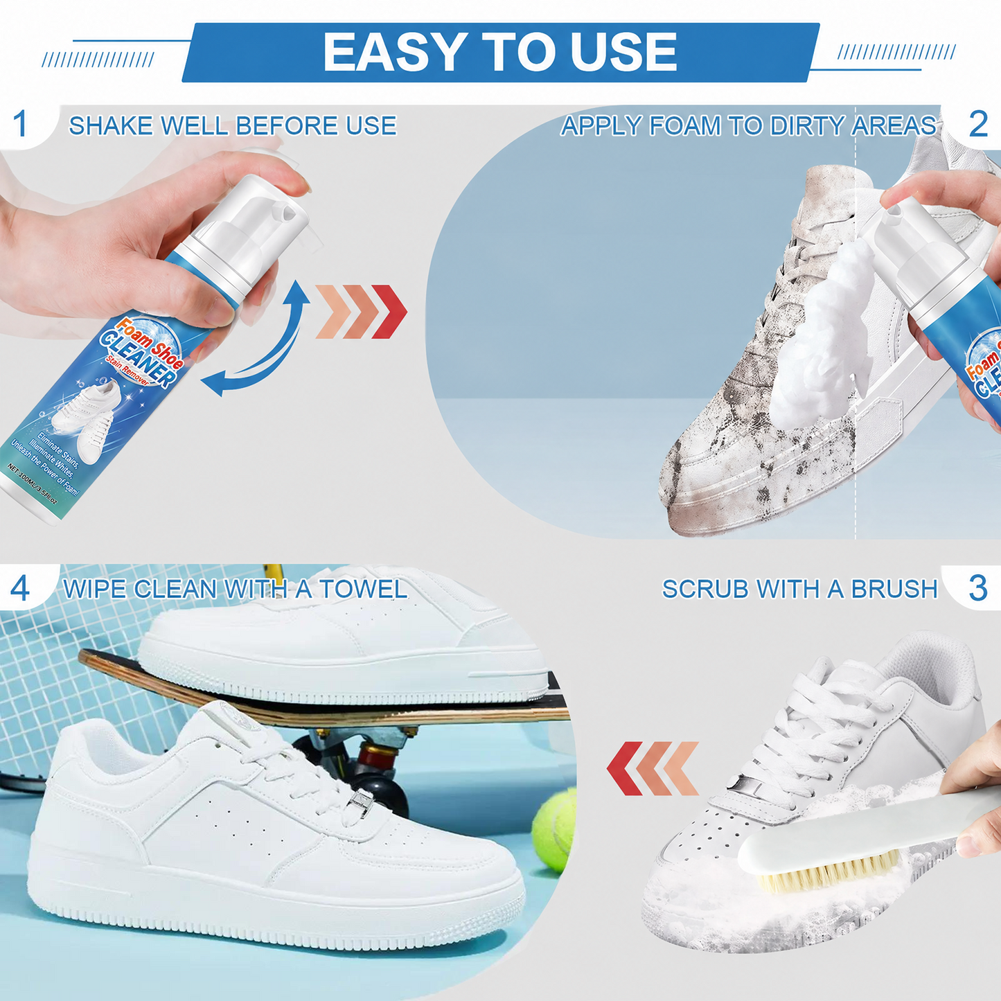 🏆Flash Sale⚡50K+ SOLD👟Shoe Cleaning Kit for Leather, Suede, Canvas, Mesh & More